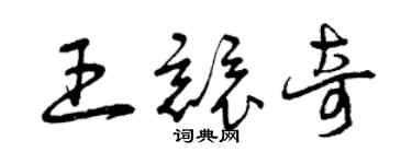 曾庆福王竞奇草书个性签名怎么写
