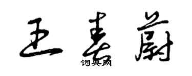 曾庆福王春蔚草书个性签名怎么写
