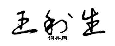 曾庆福王利生草书个性签名怎么写
