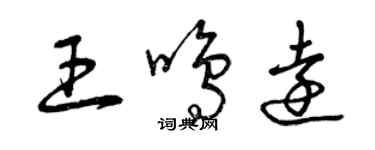 曾庆福王鸣远草书个性签名怎么写