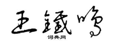 曾庆福王铁鸣草书个性签名怎么写