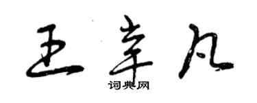 曾庆福王辛凡草书个性签名怎么写