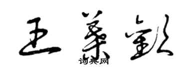 曾庆福王叶欢草书个性签名怎么写