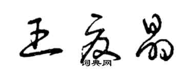 曾庆福王夏晶草书个性签名怎么写
