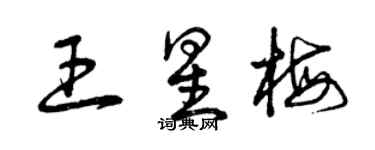 曾庆福王星梅草书个性签名怎么写
