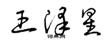 曾庆福王泽星草书个性签名怎么写