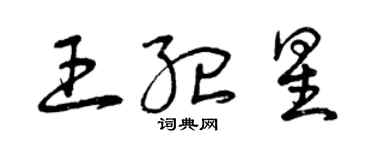曾庆福王纪星草书个性签名怎么写