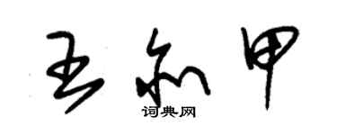 朱锡荣王亦甲草书个性签名怎么写