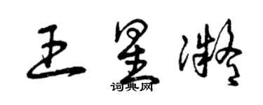 曾庆福王星凝草书个性签名怎么写