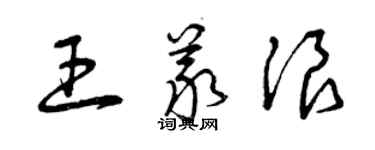 曾庆福王义浪草书个性签名怎么写