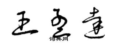 曾庆福王孟达草书个性签名怎么写