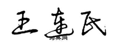 曾庆福王连民草书个性签名怎么写