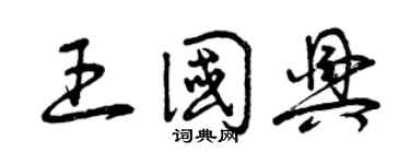 曾庆福王国兴草书个性签名怎么写