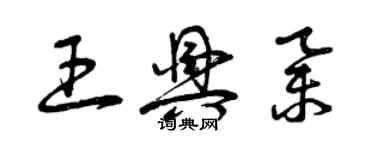 曾庆福王兴举草书个性签名怎么写