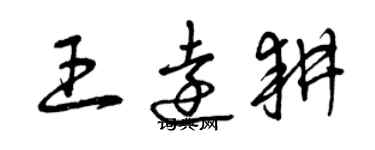 曾庆福王远耕草书个性签名怎么写