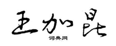 曾庆福王加昆草书个性签名怎么写