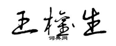曾庆福王权生草书个性签名怎么写