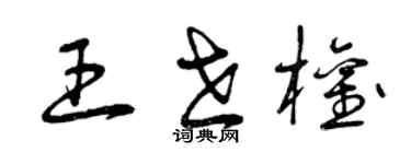 曾庆福王世权草书个性签名怎么写