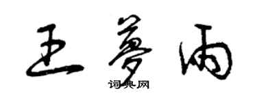 曾庆福王梦雨草书个性签名怎么写