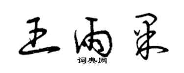 曾庆福王雨果草书个性签名怎么写