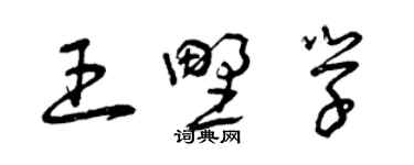 曾庆福王野学草书个性签名怎么写