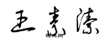 曾庆福王素洁草书个性签名怎么写
