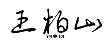 曾庆福王柏山草书个性签名怎么写