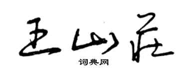 曾庆福王山庄草书个性签名怎么写