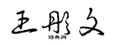 曾庆福王彤文草书个性签名怎么写