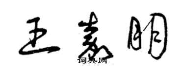 曾庆福王嘉朋草书个性签名怎么写