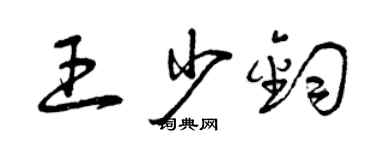 曾庆福王少钧草书个性签名怎么写