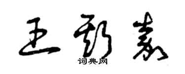 曾庆福王斯嘉草书个性签名怎么写