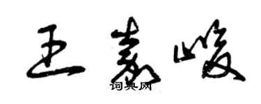 曾庆福王嘉峻草书个性签名怎么写