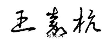曾庆福王嘉杭草书个性签名怎么写