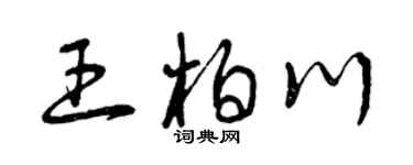 曾庆福王柏川草书个性签名怎么写