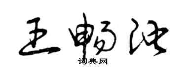 曾庆福王畅池草书个性签名怎么写
