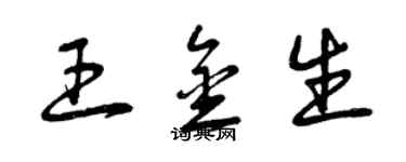 曾庆福王金生草书个性签名怎么写
