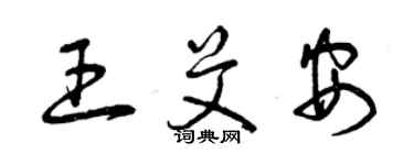 曾庆福王艾安草书个性签名怎么写