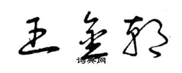 曾庆福王金朝草书个性签名怎么写