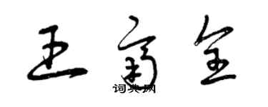 曾庆福王齐全草书个性签名怎么写