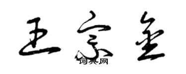 曾庆福王宗金草书个性签名怎么写