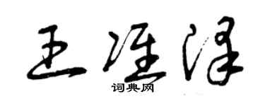 曾庆福王准泽草书个性签名怎么写