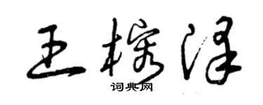 曾庆福王榕泽草书个性签名怎么写