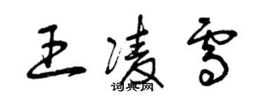 曾庆福王凌雪草书个性签名怎么写