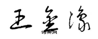曾庆福王金豫草书个性签名怎么写