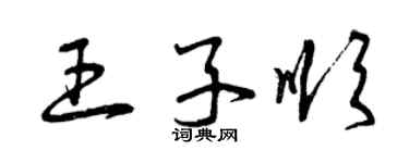 曾庆福王子顺草书个性签名怎么写