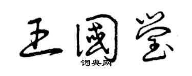 曾庆福王国莹草书个性签名怎么写