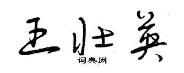 曾庆福王壮英草书个性签名怎么写