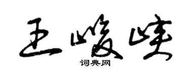 曾庆福王峻峡草书个性签名怎么写