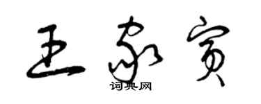 曾庆福王家宾草书个性签名怎么写